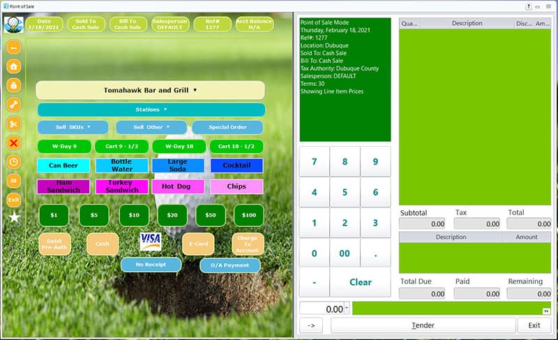 point of sale screen